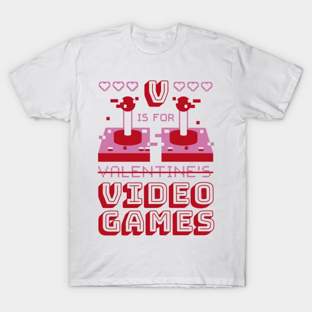 V is for Video games pixel art T-Shirt by XYDstore